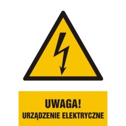 HA022 BU PN - Znak "Uwaga, urządzenie elektryczne"