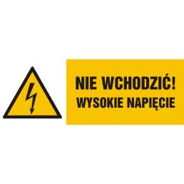 HB024 AI FN - Znak "Nie wchodzić, wysokie napięcie"