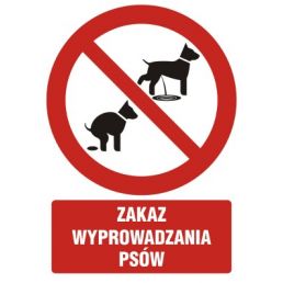 GC072 CK PN - Znak "Zakaz wyprowadzania psów"