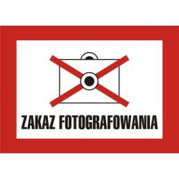 JE008 FE PN - Znak "Zakaz fotografowania"