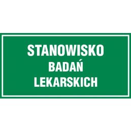 JE033 CE PN - Znak "Stanowisko badań lekarskich"