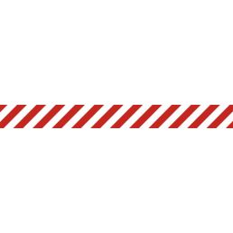 EB012 AS KN - Znak podłogowy "Pas ostrzegawczy BIAŁY/CZERWONY"