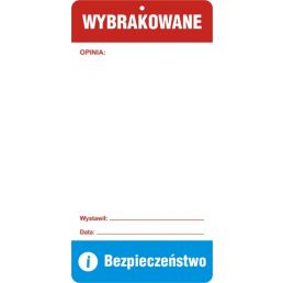 RG152 JP HN - Zawieszka "Wybrakowane" - opak. 10 szt.