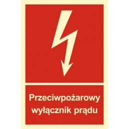 BB012 BB PS - Znak "Przeciwpożarowy wyłącznik prądu"