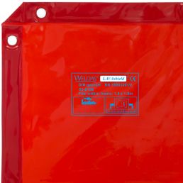 Ekran spawalniczy LAVAshield® WELDAS 174 x 174 cm - czerwony