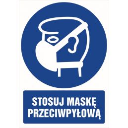 GL018 DJ PN - Znak "Stosuj maskę przeciwpyłową"