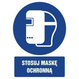 Znak "Stosuj maskę ochronną"