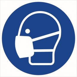 Znak - Nakaz stosowania maski przeciwpyłowej