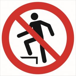 Znak ''Zakaz chodzenia po powierzchni