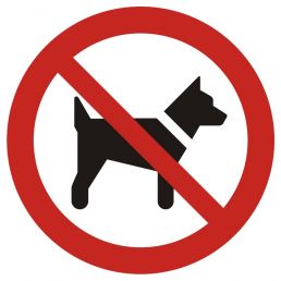 Znak "Zakaz wstępu ze zwierzętami"