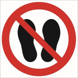 Znak ''Zakaz chodzienia i stawania