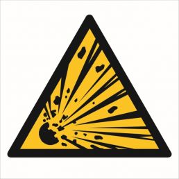 Znak "Ostrzeżenie przed niebezpieczeństwem wybuchu" GW002