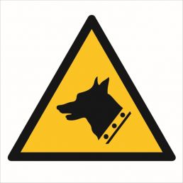 Znak "Ostrzeżenie przed złym psem" GW013