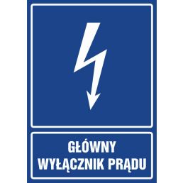 Znak "Główny wyłącznik prądu"
