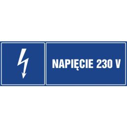 Znak "Napięcie 230V"