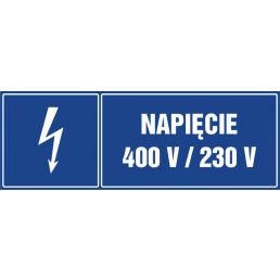 Znak "Napięcie 400V/230V"