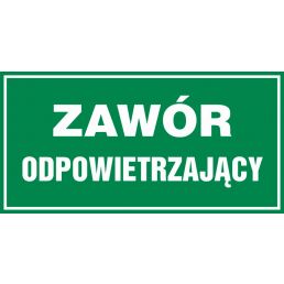 Znak "Zawór odpowietrzający"