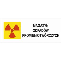 KA012 "Znak ostrzegawczy do oznakowania magazynu odpadów promieniotwórczych"