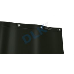 Kurtyna spawalnicza PVC 1400 x 2000 mm - ciemnozielona matowa z haczykam