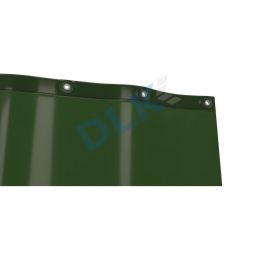 Kurtyna spawalnicza PVC 1400 x 2200 mm - zielona z haczykami