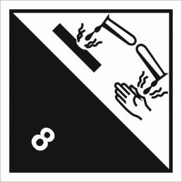 Znak "Materiały żrące"