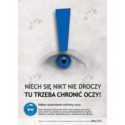 Plakat ''Nakaz stosowania ochrony oczu''