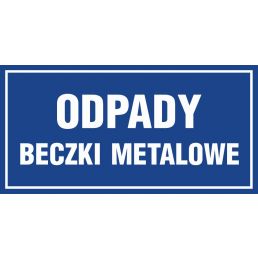 Znak "Odpady beczki metalowe"