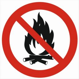 Znak "Zakaz rozpalania ognia"