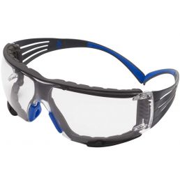 Okulary ochronne bezbarwne 3M SecureFit 401SGAF-F - zauszniki szaro-niebieskie