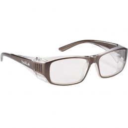 Okulary ochronne bezbarwne BOLLE B808 - oprawka brązowa