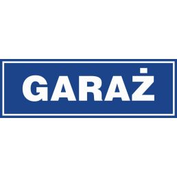 Znak "Garaż" PA219
