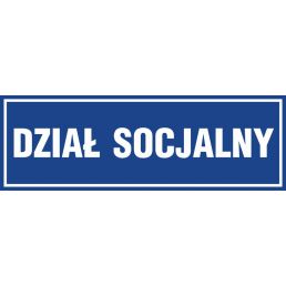 Znak "Dział socjalny" PA289