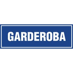 Znak "Garderoba" PA296