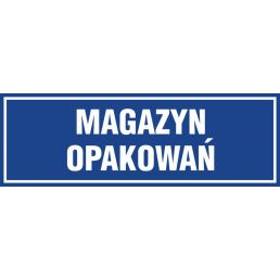 Znak "Magazyn opakowań" PA355