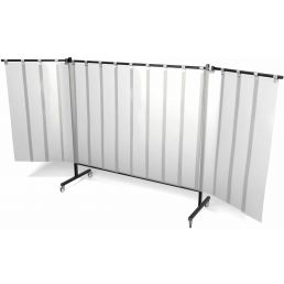 Parawan DEFENDER 3600 x 2000mm z lamelami - bezbarwny