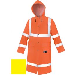 Płaszcz wodoochronny ostrzegawczy PROS-106R - żółty