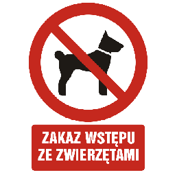 GC007 BK FN - Znak "Zakaz wstępu ze zwierzętami"