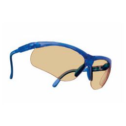 Okulary ochronne  bursztynowe PERSPECTA 010 - oprawka niebieska (nr 10045643)