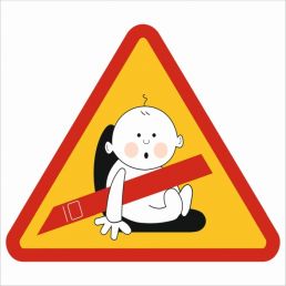 Znak "Dziecko w samochodzie"