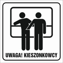 Znak "Uwaga kieszonkowcy"