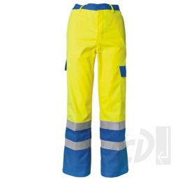 Spodnie ochronne PLANAM Major Protect - żółty/chabrowy