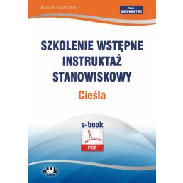 Szkolenie wstępne Instruktaż stanowiskowy Cieśla