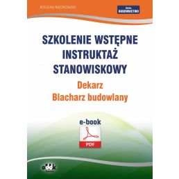 Szkolenie wstępne Instruktaż stanowiskowy Dekarz. Blacharz 