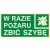 Znak "W razie pożaru zbić szybę"