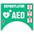 Znak informacyjny "Defibrylator AED" do ROTAID 475x397 mm, płyta 1 mm, fotolum.