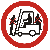 Znak GB002 - "Zakaz przewozu osób na urządzeniach transportowych" - 20x20cm; folia