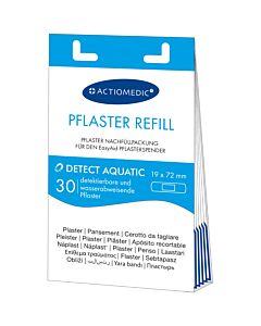 Plastry EasyAid DETECT/AQUATIC 19 × 72 mm Actiomedic - bok