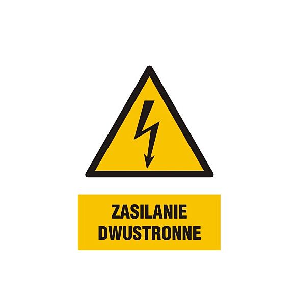 Znak "Zasilanie dwustronne"