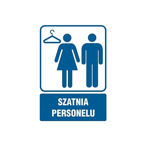 Piktogram RB015 - "Szatnia personelu" - 10x15cm; płyta 1mm