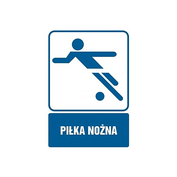 Piktogram RD010 - "Piłka nożna" - 15x22,5cm; płyta 1mm